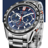 CITIZEN CA4486-82L ECO-DRIVE CHRONOGRAPH BLUE DIAL STAINLESS STEEL STRAP MEN'S WATCH