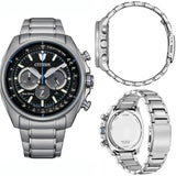Citizen Eco Drive Silver Stainless Steel Strap Men Watch CA4560-81E