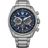 Citizen Eco Drive Blue Dial And Silver Stainless Steel Strap Men Watch CA4560-81L