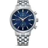 CITIZEN CA7060-88L ECO-DRIVE CHRONOGRAPH BLUE DIAL STAINLESS STEEL STRAP MEN'S WATCH