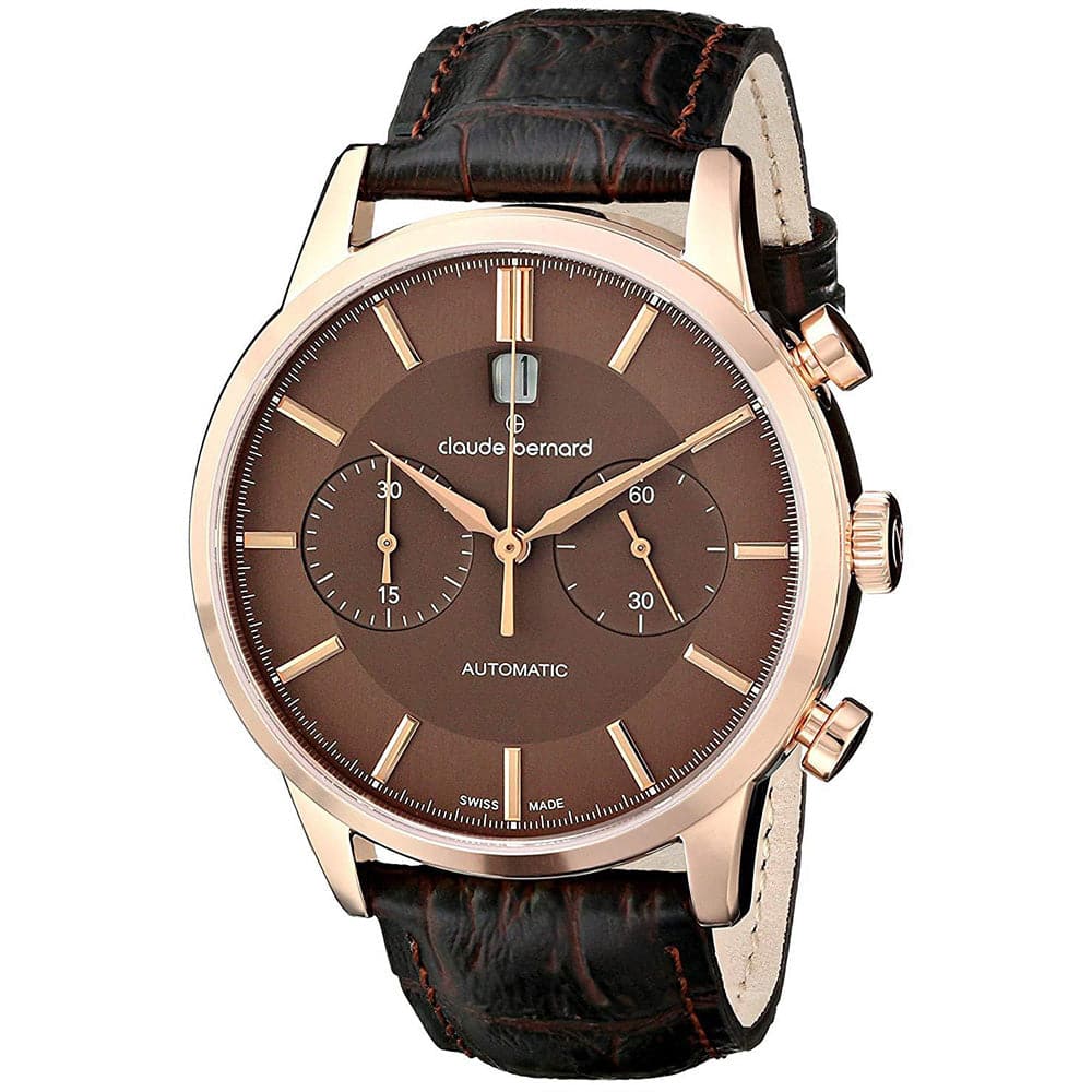 CLAUDE BERNARD SWISS MADE AUTOMATIC CHRONOGRAPH CB08001-37R-BRIR MEN'S WATCH - H2 Hub Watches