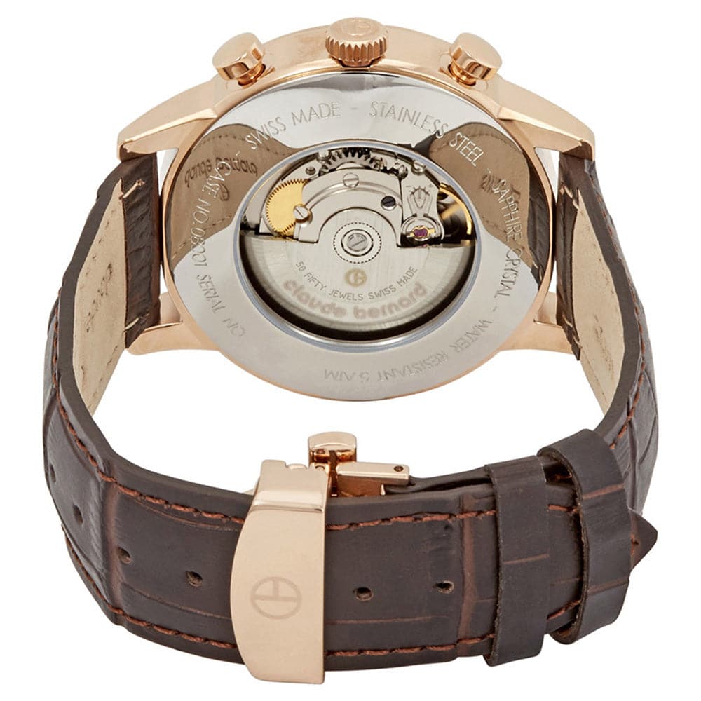 CLAUDE BERNARD SWISS MADE AUTOMATIC CHRONOGRAPH CB08001-37R-BRIR MEN'S WATCH - H2 Hub Watches