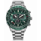 Citizen Eco-Drive CB5004-59W Men Watch Green Dial Chronograph 45mm