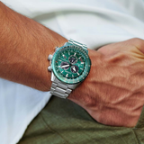 Citizen Eco-Drive CB5004-59W Men Watch Green Dial Chronograph 45mm