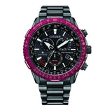 Citizen Eco-Drive CB5009-55E Men Watch Black Dial Chronograph 45mm Stainless Steel