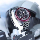 Citizen Eco-Drive CB5009-55E Men Watch Black Dial Chronograph 45mm Stainless Steel
