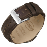FOSSIL COACHMAN CHRONOGRAPH SILVER STAINLESS STEEL CH2565 BROWN LEATHER STRAP MEN'S WATCH