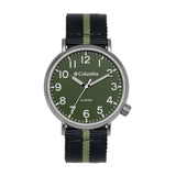 Columbia Trail banks Green Dial Black Nylon Strap Men Watch COCSS16-005