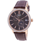 ORIENT SUN MOON PHASE DIAMOND ACCENTS AUTOMATIC JAPAN MADE RA-AK0005Y00C WOMEN'S WATCH