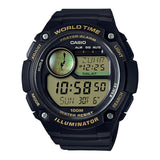 CASIO YOUTH DIGITAL CPA-100-9AVDF-P BLACK RESIN STRAP MEN WATCH