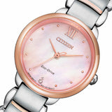 CITIZEN EM0924-85Y ECO-DRIVE PINK MOTHER OF PEARL STAINLESS STEEL WOMEN'S WATCH