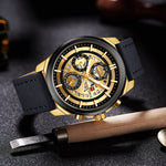 NAVIFORCE ANALOG NF9129 G/B/B QUARTZ MEN'S WATCH - H2 Hub Watches