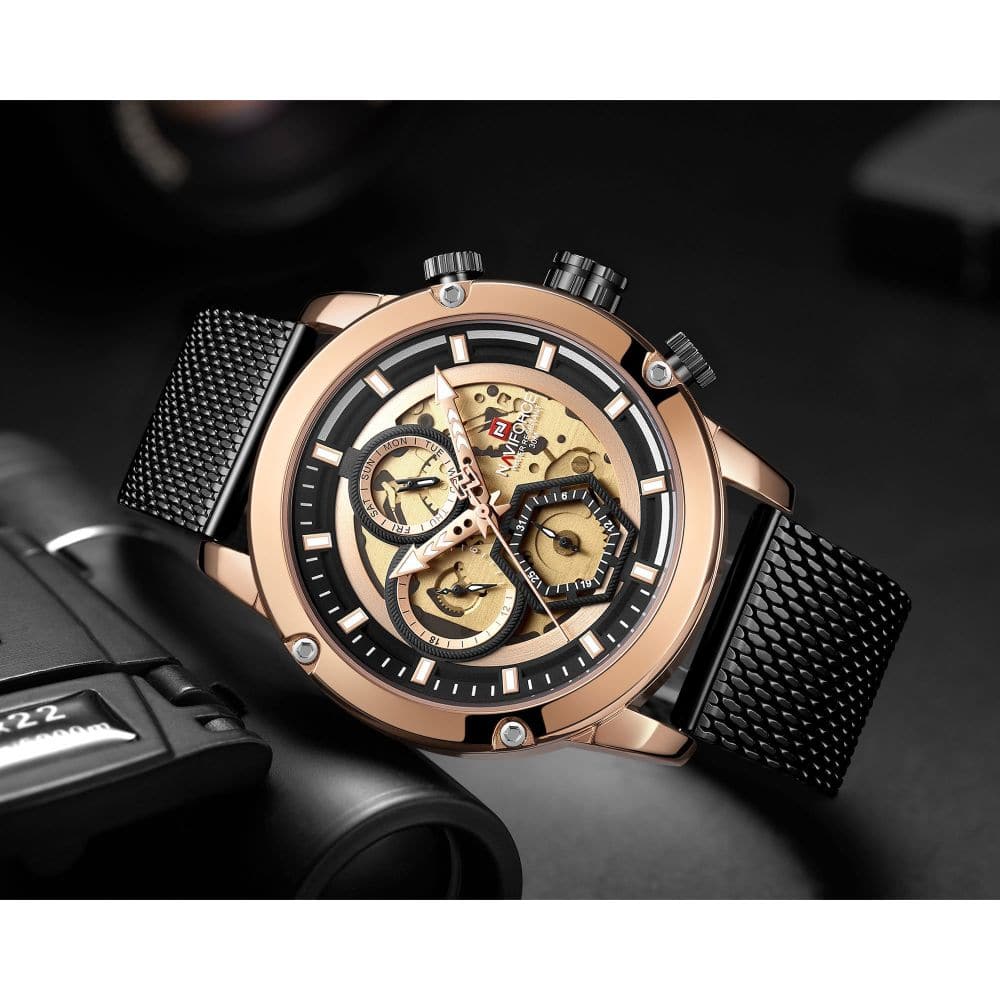 NAVIFORCE NF9167 RG/B STAINLESS STEEL CHRONOGRAPH MEN'S WATCH - H2 Hub Watches