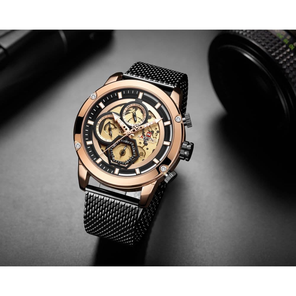 NAVIFORCE NF9167 RG/B STAINLESS STEEL CHRONOGRAPH MEN'S WATCH - H2 Hub Watches