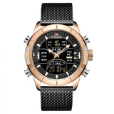 NAVIFORCE NF9153S RG/B BLACK STAINLESS STEEL MEN'S WATCH