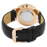 DANIEL WELLINGTON CLASSIC SHEFFIELD ROSE GOLD STAINLESS STEEL DW00100007 BLACK LEATHER STRAP MEN'S WATCH