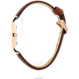 DANIEL WELLINGTON CLASSY ST MAWES ROSE GOLD STAINLESS STEEL DW00100075 BROWN LEATHER STRAP WOMEN'S WATCH