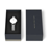 DANIEL WELLINGTON CLASSIC STERLING SILVER DW00100164 MESH STRAP WOMEN'S WATCH