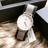 DANIEL WELLINGTON CLASSIC STERLING SILVER DW00100164 MESH STRAP WOMEN'S WATCH