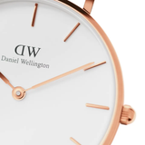 Daniel Wellington White Dial With Light Brown Leather Strap Women Watch DW00100172