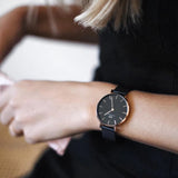 DANIEL WELLINGTON DW00100201 (32s) BLACK STAINLESS STEEL WOMEN'S WATCH
