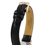 DANIEL WELLINGTON CLASSIC PETITE SHEFFIELD ROSE GOLD STAINLESS STEEL DW00100230 BLACK LEATHER STRAP WOMEN'S WATCH