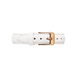 DANIEL WELLINGTON PETITE 28 BONDI ROSE GOLD STAINLESS STEEL DW00100249 WHITE LEATHER STRAP WOMEN'S WATCH