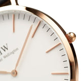 DANIEL WELLINGTON CLASSIC CORNWALL ROSE GOLD STAINLESS STEEL DW00100257 BLACK NATO STRAP UNISEX'S WATCH