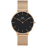DANIEL WELLINGTON DW00100303 (36s) BLACK DIAL MESH STRAP MEN'S WATCH