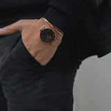 DANIEL WELLINGTON DW00100303 (36s) BLACK DIAL MESH STRAP MEN'S WATCH