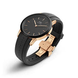 DANIEL WELLINGTON DW00100425 (40s) BLACK RUBBER STRAP MEN'S WATCH
