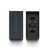 DANIEL WELLINGTON DW00100425 (40s) BLACK RUBBER STRAP MEN'S WATCH