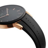 DANIEL WELLINGTON DW00100425 (40s) BLACK RUBBER STRAP MEN'S WATCH