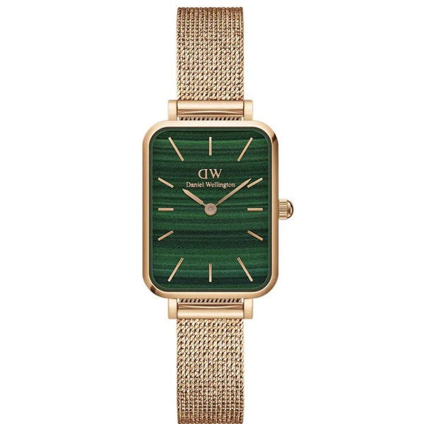DANIEL WELLINGTON QUADRO DW00100437 GREEN DIAL GOLD STAINLESS STEEL WOMEN'S WATCH