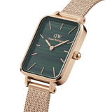 DANIEL WELLINGTON QUADRO DW00100437 GREEN DIAL GOLD STAINLESS STEEL WOMEN'S WATCH