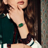 DANIEL WELLINGTON QUADRO DW00100437 GREEN DIAL GOLD STAINLESS STEEL WOMEN'S WATCH