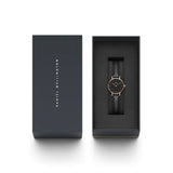 Daniel Wellington Petite Sheffield Black Dial And Leather Strap Women Watch DW00100444