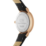 Daniel Wellington Petite Sheffield Black Dial And Leather Strap Women Watch DW00100444