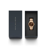 Daniel Wellington 32mm Brown Dial Rose Gold Stainless Steel Strap Women Watch DW00100462