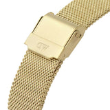 Daniel Wellington Gold Dial And Stainless Steel Strap Women Watch DW00100475