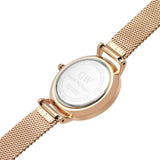 Daniel Wellington Black Dial Rose Gold Mesh Strap Women Watch DW00100476