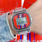 CASIO G-SHOCK DWE-5600KS-7DR TRANSPARENT RESIN STRAP MEN WATCH