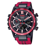 Casio Edifice Red Leather Strap Men Watch ECB-2000MFG-1ADR