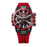 Casio Edifice Red Leather Strap Men Watch ECB-2000MFG-1ADR