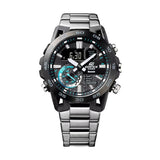 Casio Edifice Black Dial Silver Stainless Steel Strap Men Watch ECB-40DB-1ADF