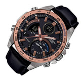 CASIO EDIFICE ECB-900GL-1BDR BLACK LEATHER STRAP MEN'S WATCH