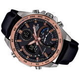 CASIO EDIFICE ECB-900GL-1BDR BLACK LEATHER STRAP MEN'S WATCH