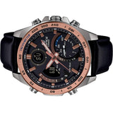 CASIO EDIFICE ECB-900GL-1BDR BLACK LEATHER STRAP MEN'S WATCH