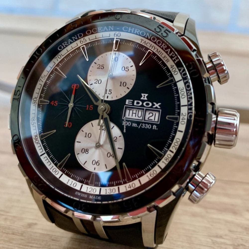 EDOX GRAND OCEAN CHRONOGRAPH AUTOMATIC ED01121-357N-NIN MEN'S WATCH - H2 Hub Watches