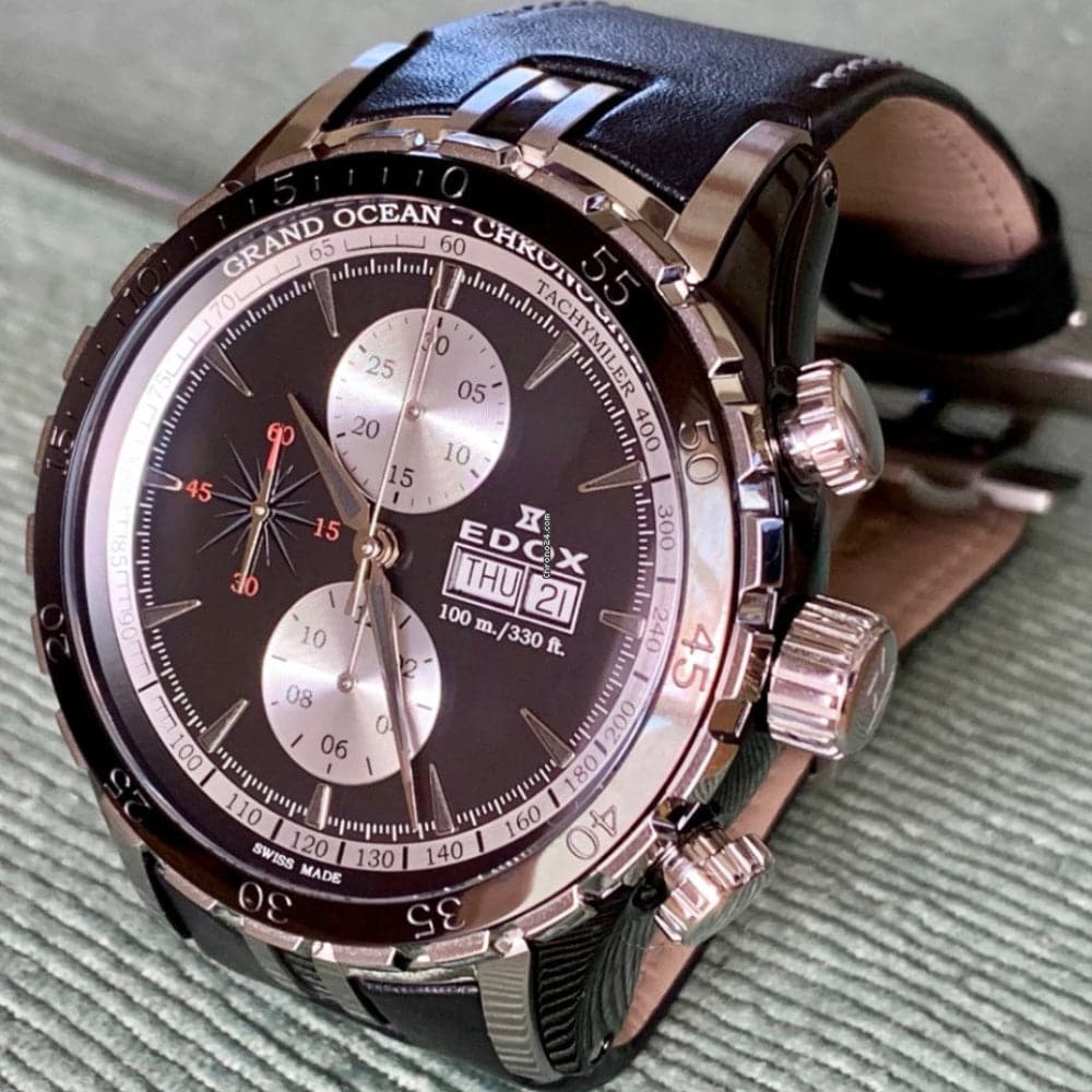 EDOX GRAND OCEAN CHRONOGRAPH AUTOMATIC ED01121-357N-NIN MEN'S WATCH - H2 Hub Watches